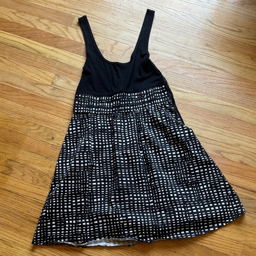 Theory Black and White Sleeveless Dress